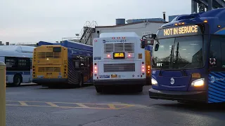 MTA NYC BUS: Jackie Gleason Bus Depot action (C40LFs, XN40s, XN60s)