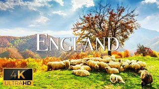 FLYING OVER ENGLAND (4K Video UHD) - Relaxing Music With Beautiful Nature Video For Stress Relief