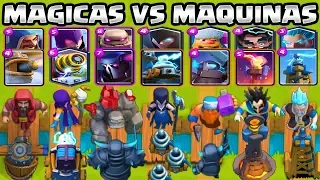 CARTAS MÁGICAS VS MAQUINAS | CUAL ES EL MEJOR? | RETO CLASH ROYALE |1vs1| Clash Royale Olympics