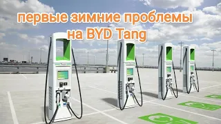 Первый сильный мороз в Москве и сразу с  BYD Tang машиной проблема.