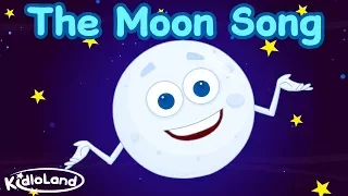 THE MOON SONG | Bedtime Songs | KidloLand Nursery Rhymes For Kids | Moon & Satellite Shape songs