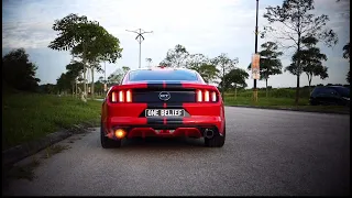 FLAMING AMERICAN MUSCLE Tuned De-catted Ford Mustang GT 5.0 V8 ARMYTRIX Cat-back Valvetronic Exhaust