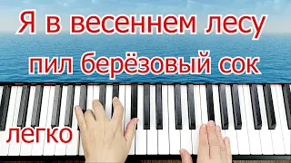 Я в Весеннем Лесу На Пианино Шлягер За Вечер Легко Для Начинающих+ НОТЫ🎵