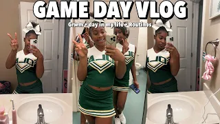 CHEERLEADER GRWM FOR A GAME*high school edition* | Vlogmas day 9