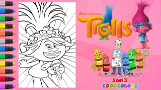 Coloring Trolls Poppy | Trolls World Tour Coloring Pages | Markers