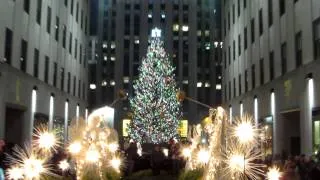 Happy Holidays from The Rockefeller Center Christmas Tree Lighting, in New York City, USA