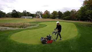 First Mow After an Aeration, Dethatch and Topdress // Renovation Results