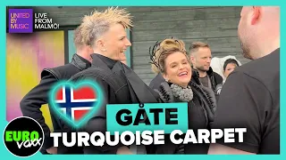 🇳🇴 GÅTE - ULVEHAM (TURQUOISE CARPET INTERVIEW) // NORWAY EUROVISION 2024 // Live from Malmö