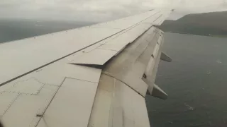 Landing in Ålesund, Vigra airport SAS Boeing 737. Beautiful scenery!