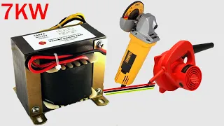 I make Free Energy Generator 220v Transformer Electricity 7KW Power motor magnet Science Experiment