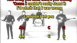 You like me too much Beatles mizo vocals only acustic guitar lyrics chords