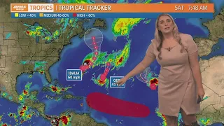 Saturday morning tropical update: Busy in the Atlantic, no threats to land with one long-term spot t