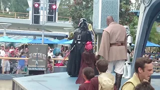 Girl turns to the dark side at disneyland