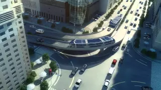 Idea of future transportation - Straddling Bus in China