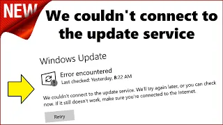 We couldn't connect to the update service Windows 10 Fix | How to Fix Windows Update Error