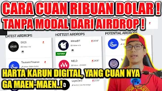 Cara cuan ribuan dolar tanpa modal! Tutorial cara mendapatkan airdrop crypto gratis khusus pemula!