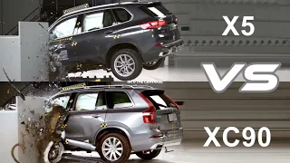 2019 BMW X5 vs 2019 Volvo XC90 - CRASH TEST l INTO THE CARVARSE