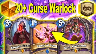 Shuffling 20+ Curses In My Opponent's Deck With My Curse Warlock At Titans Mini-Set | Hearthstone