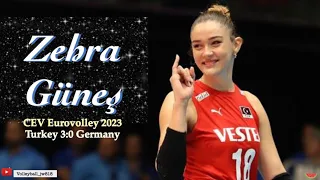 Zehra Güneş | Middle Blocker │ 12 points 4 blocks │ Turkey vs Germany │ CEV EuroVolley 2023 Women