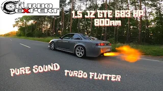 Nissan 200sx s14a 683hp 800nm  JZ GTE I Sound Check I Anti Lag I Turbo Flutter I  POV I