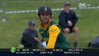 AB De Villiers 89 Run Against New Zealand | SA Tour of NZ 2014 | 1st ODI