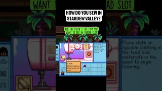 How Do You Sew in Stardew Valley? #stardew #shorts #stardewvalley