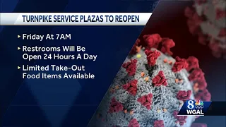 Pennsylvania Turnpike to reopen all 17 service plazas