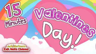 Valentine's Day Songs! | 15 MINUTES of Valentine's Day Songs for Kids | Jack Hartmann