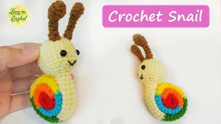 How to Crochet Snail | Crochet Tutorials | Lemon Crochet