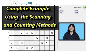 Complete Example Using the Scanning and Counting Methods to Solve Sudoku