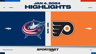 NHL Highlights | Blue Jackets vs. Flyers - January 4, 2023