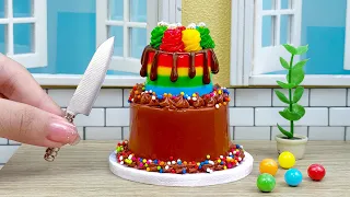Fantasic Rainbow Chocolate Cake 🌈 So Yummy Miniature Sprinkles Chocolate Buttercream Recipe Ideas