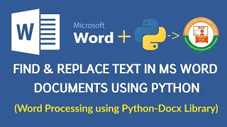 Find and Replace Text in Word Document using Python | Python MS Word Automation