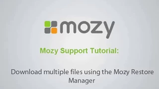 Web Restore: How to download single and multiple files using the Mozy Restore manager (MozyPro)