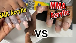 EMA Vs MMA Acrylic / Artsy Nail Art #new #nails