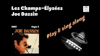 Aux / Les Champs Elysees  Joe Dassin  sing & play along accords chords lyrics guitar & Karaoke