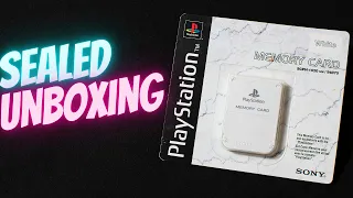 Opening a BRAND NEW White Playstation Memory Card from 1997 - SEALED SUNDAYS