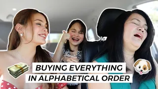 BUYING EVERYTHING IN ALPHABETICAL ORDER | IVANA ALAWI