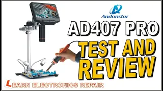 Andonstar AD407 Pro HDMI UHD Digital Microscope Review SMD Soldering test & compare to my Trinocular