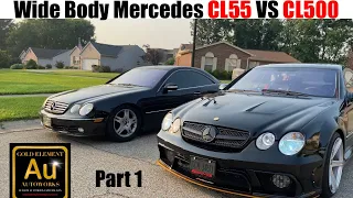 2003 Mercedes Benz Wide Body CL55 AMG VS 2004 CL500 PART1 #ABC #YellowSpeed #Coilovers #Modded #W215
