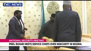Pres. Buhari Meets Service Chiefs Over Insecurity In Nigeria