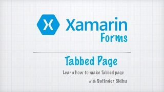 Xamarin Forms Tutorials 4 : TabbedPage