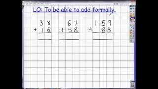 Naima JPS Year 3 Maths formal adding