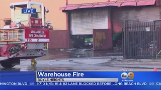 Firefighters Battle Massive Boyle Heights Warehouse Fire