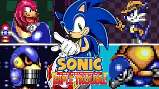 Sonic: Triple Trouble: All Bosses (As Sonic)