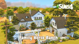 Family Horse Ranch House🌳🌾| Horse Ranch Pack🐴  | Stop Motion Build | The Sims 4 | No CC