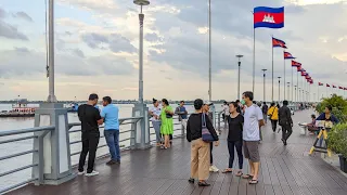 Walking tour in Diamond Island (Koh Pich) Phnom Penh Cambodia