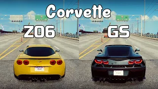 NFS Heat: Chevrolet Corvette Z06 vs Chevrolet Corvette Grand Sport - Drag Race