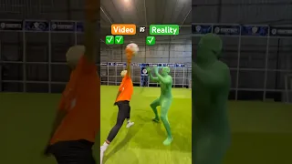 Goalie Skills: Video vs Reality - Hilarious Green Costume Man Tries his Hand at Goalkeeping! #green