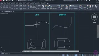 3-5 How to Joining and Exploding objects in AutoCAD (AutoCAD 2023)